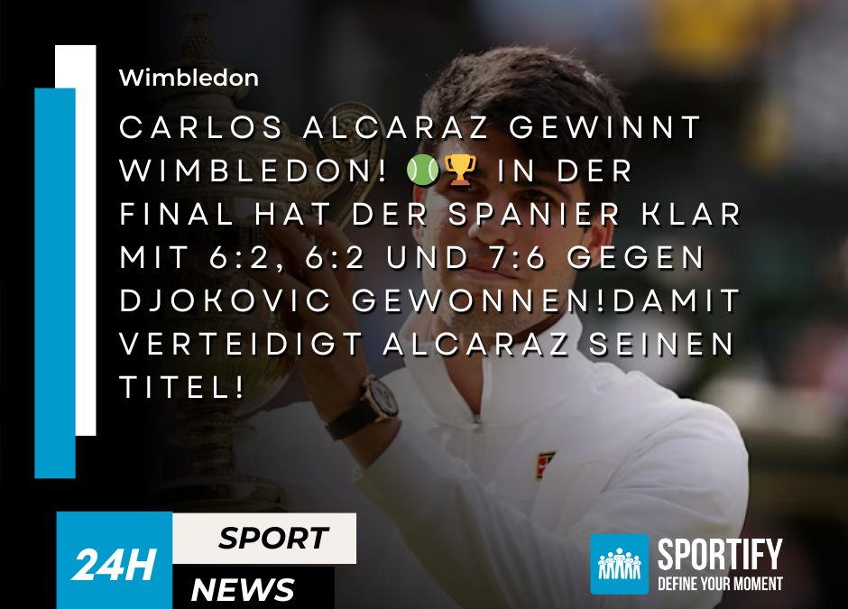 Carlos Alcaraz gewinnt Wimbledon! 🎾🏆